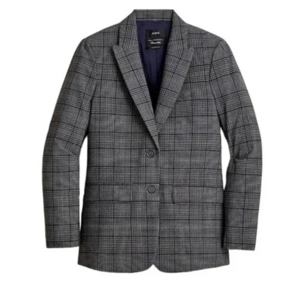 J. Crew‎ Somerset Wool Plaid Blazer Size 12